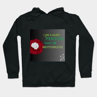 i am a quiet person that is motionless t shirt Hoodie